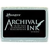 Ranger Archival Ink Pad, Jet Black – Permanent, Waterproof, Acid-Free, Non-Toxic – Won’t Bleed or Smudge – Provides Vivid and