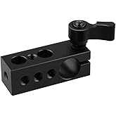 CAMVATE 1/4" Thread 15mm Rod Clamp for SLR Camera Support Rig Monitor LED Handle Grip - 1094