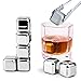 Whiskey Stones - Set of 8 with Tongs, Plastic Storage Box , Reusable Stainless Steel Ice Cubes for Wine , Beer - Whiskey Chilling Rocks Mokadii