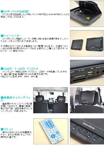 Amazon Giga Drive 車載用 ツイン液晶モニター7インチdvdプレーヤー Vs Gd707 ヘッドレストモニター 車 バイク