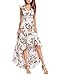 ADAMARIS Women's Floral Printed Backless Swallowtail High-Low Long Dresses