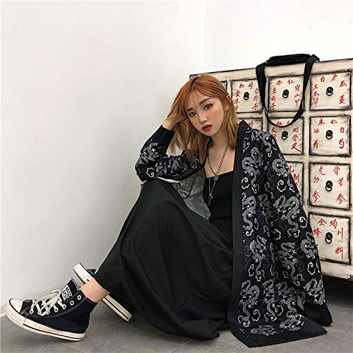 Coat Japanese Kimono Cardigan Kimono Woman Man Loose Thin Outer Garment,One Size