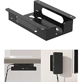 Metal Mount for Dell Docking Station Under Desk and Wall Mount for Dell UD22 WD19 WD19S WD22TB4 WD19TBS WD25 SD25 Series Dock &amp; Power Adapter Mounting Bracket for Laptop Dock with Cable Ties