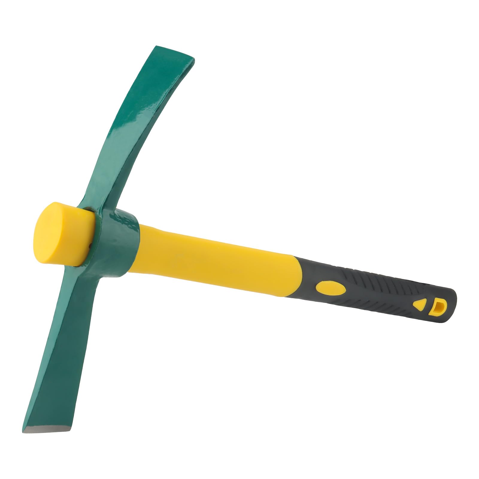 MUKCHAP 14oz/400g Mini Mattock Cutter, 15 Inch Garden Pick Mattock Hoe with Fibreglass Handle, Micro Pick Mattock Tool for Gardening, Planting, Camping