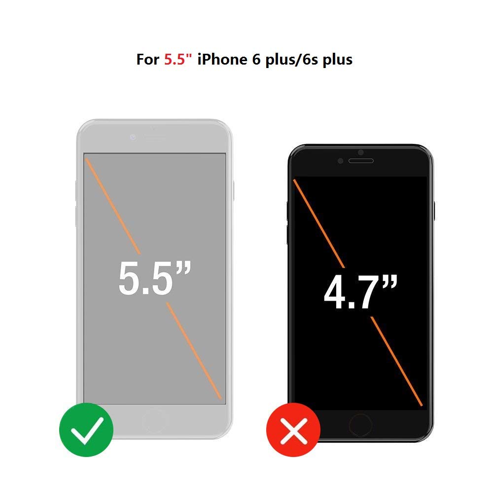 Niubity 4000mAh Charger Case for iPhone 6 Plus/ 6s Plus Portable Protective Charging Case iPhone 6 6s Plus(5.5 inch) Extended Battery Charger