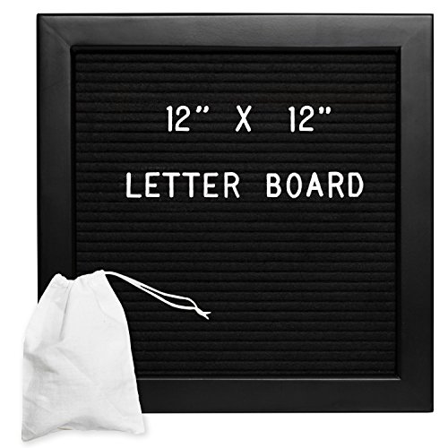 image for Ilyapa Felt Letter Board with 650 Letters, Numbers & Symbols - Black F