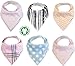 Baby Bandana Drool Bibs Organic 6 Pack for Girls with Snaps, Absorbent Soft Cotton for Teething Drooling Feeding Cute Baby Shower Newborn Registry Gift Set Burp Cloth (Princess Pink Purple Gold Black)