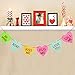 Valentines Conversation Hearts Garland Banner - Felt Candy Hearts Banner Garland - Funny Valentine’s Decor Party Decorations - NO DIY REQUIRED
