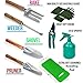 Scuddles Christmas gift Garden Tools Set - 8 Piece Heavy Duty Gardening Tools with Storage Organizer, Ergonomic Hand Digging Weeder, Rake, Shovel, Trowel, Sprayer, Gloves Gift for Men & Women