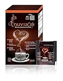 Nuvia Healthy Gourmet Instant Coffee, Dairy Free, Lactose Free, No GMOs, No Salt, Soy Free, Vegan, with Organic Ganoderma, Pomegranate and African Mango Extracts, Premium Appetite Suppressant,30 packets,3.7g each