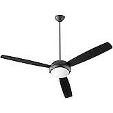 quorum lighting Expo - 3-Blade Ceiling Fan with Light Kit in Soft Contemporary Style - 15.65 Inches Tall and 60 Inches Wide -