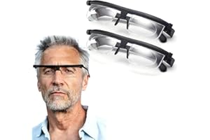 TEULN 2PCS-Flex Focal Adjustable Glasses, Focus Adjustable Glasses Dial Vision, Flexvision Adjustable Vision Glasses Near