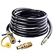 SHINESTAR 12FT RV Propane Quick Connect Hose with 1/4-Inch Male Plug, Propane Extension Hose Kit for Camper, Low Pressure