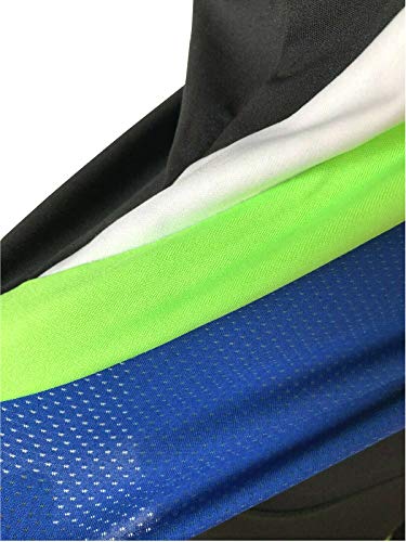 Women's Apparel Sports Gym Yoga Workout Activewear 2 Pieces Top+Leggings Set (L/XL = US Size 8-12, Blue/Green Black Mix) - Thumbnail 5
