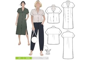 Style Arc Sewing Pattern - Monty Shirt and Dress (Sizes 04-16)