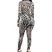 Women Jumpsuits Tribal Tattoo Printed Dumpsuit Sexy Bodysuit Playsuit, Black, X-Large