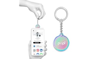 Popl Keychain Digital Business Card - Smart NFC Tag - Instantly Share Contact Info, Social Media, Payment, Apps and More - iPhone and Android - Features NFC Tap and QR Scan (Prism QR)