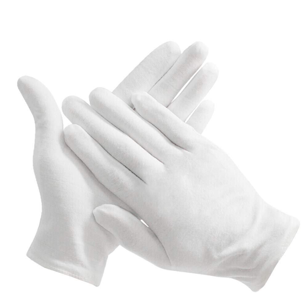 Airsnigi 30 Pairs White Cotton Gloves Soft Breathable Cotton Gloves