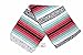 Open Road Goods Multi Color Mexican Falsa Blanket - Handwoven in Mexico - Great for The Beach, Picnics, Yoga, or a Throw! (Coral/Mint)