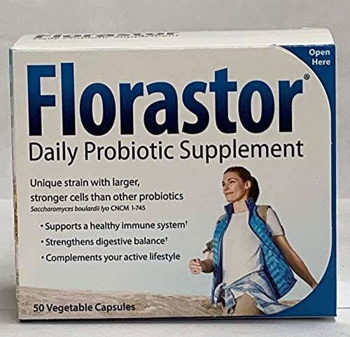 Florastor Probiotic 250mg - 2 bottles of 50 capsules = 100 Total Factory Sealed