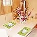 REACHS Placemats Sets of 6, Place Mats for Dining Table or Kitchen, Washable Vinyl Placemats for Dining Table, Set of 6 (Green)