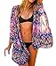 FACE N FACE Women's Summer Beach Wear Cover up Swimwear Beachwear Bikini Free Size 56002Purple