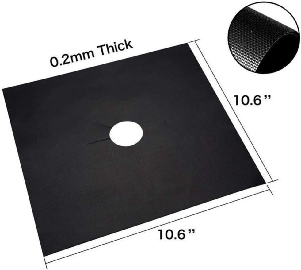 BESPORTBLE 5pcs Practical Stove Burner Covers Gas Range Protector Reusable Hob Stovetop Liners Clean Mat Pad for Kitchen Use - Image 5