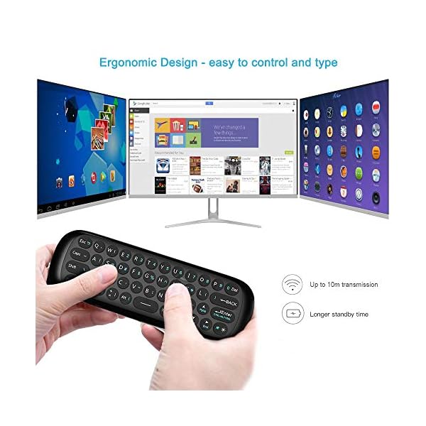 RunSnail-Air-Mouse-Remote-with-Keyboard-for-Android-TV-Box-Smart-TV-Computer-Laptop-Projector-HTPC-Media-Player 2.4GHz Air Mouse Remote with Keyboard, 6-Gyro Sensors Remote Rechargeable for Android TV Box, Smart TV, Computer, Laptop…