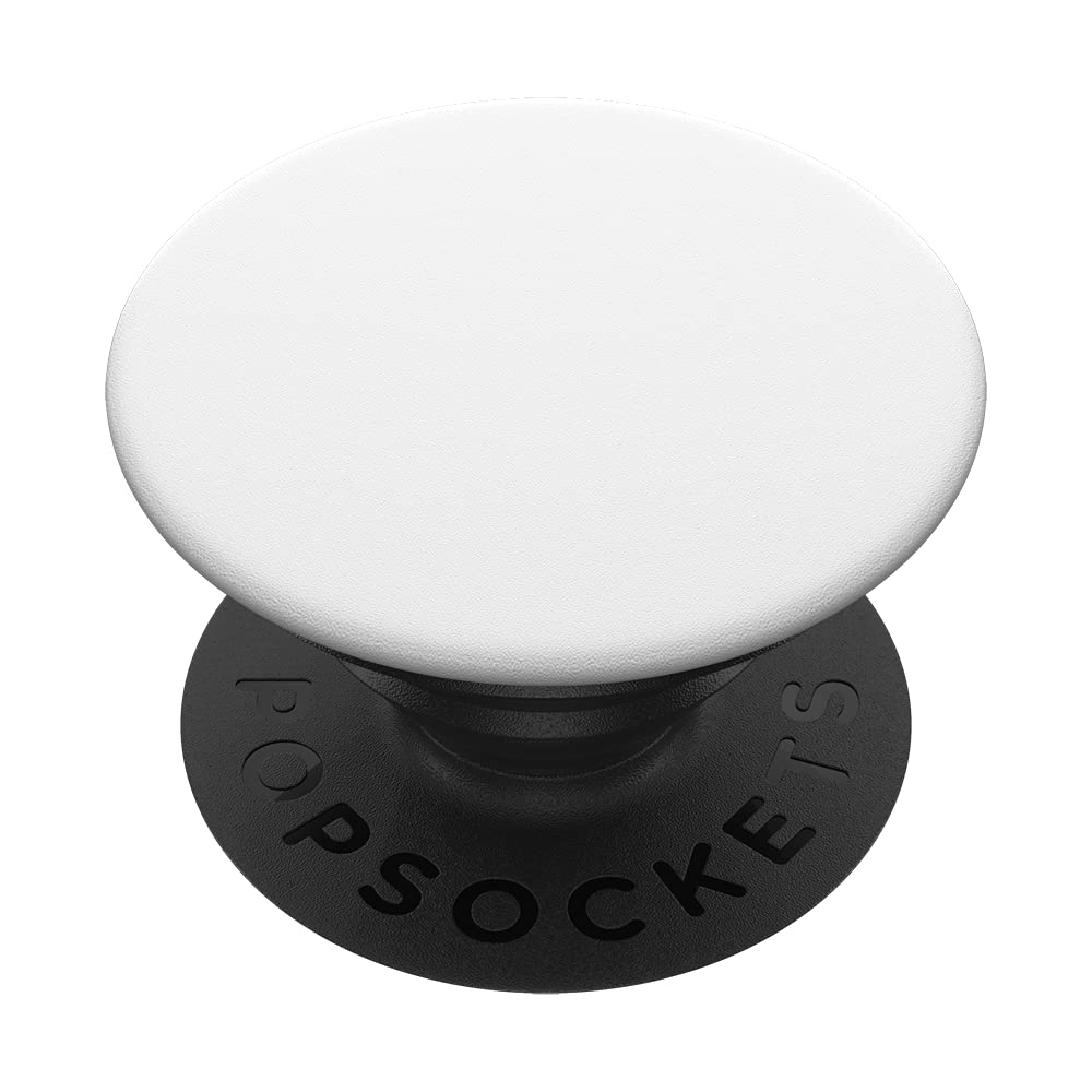 PopSockets PopGrip - Expanding Stand and Grip with a Swappable Top for Smartphones and Tablets - White on Black โ image 1