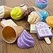 TEPSMIGO Plastic Ice Cream Play Food, 38 PCS Colored Pretend Toy Set Educational Gifts for Toddler Children Age 3+ Boys Girls