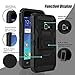 J1 (2016) Case, Luna 2016, Express 3 Case, Venoro Heavy Duty Shockproof Rugged Three-Layer Full Body Protection Case Cover with Belt Swivel Clip and Kickstand for Samsung Galaxy J1 (2016) (Black)