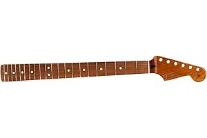 Fender Stratocaster Neck, Roasted Maple, Modern C, 21 Narrow Tall Frets, Pau Ferro Fingerboard