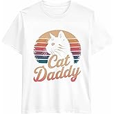 T Shirts for Men Graphic Tees Men Colorful Cat Crew Neck Mens Shirts Short Sleeve Animal Casual T-Shirt