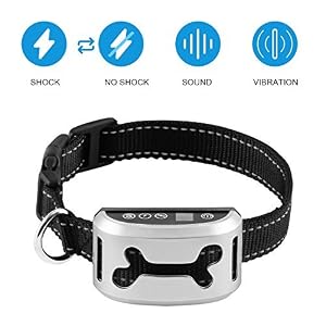 Image of VegasDoggy 2018 Smart Chip Dog Shock Anti-Barking Collar with Beep, Vibration and Harmless Shock