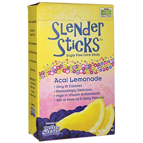 Vita-Squenchers Acai Lemonade Sugar Free Drink Sticks Now Foods 12 (1.7 oz ea) Sticks