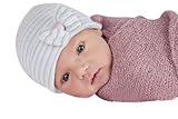 Melondipity's Multi Striped Newborn Girl Hospital Hat with Mini Bow
