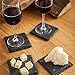 Boska Holland Monaco Collection 4-Inch by 4-Inch Slate Coaster, Set of 4