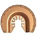 XXGO 4 Pcs Semicircle Oscillating Multi Tool Blades Carbide for Grit Grout Removal XG8504