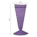 Kyson Knitted Mermaid Tail Blanket,All Seasons Sleeping Bag Soft Air Conditioning Quilt Sofa Living Room Blanket s for Kids,Best Holiday Gift (Purple)