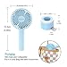 vatemax Mini Handheld Fan, Rechargeable 2600mAh Personal Fan 3 Speeds Portable Fan Strong Airflow Desktop Fan with Base Plus 6ft USB Cable for Home,Office,Travel,Disney,Football Game Use (Blue)