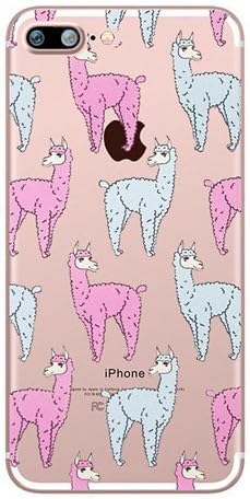 iPhone , Plastic PVC Case Cover for Apple - Pink Blue Llama (iPhone 6 Plus / 6S Plus)