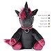 corimori 1849 - Stuffed Toy Cuddly Plush Animal for Babies, Toddlers, 26cm, Ruby The Punk Unicorn Pink-Black