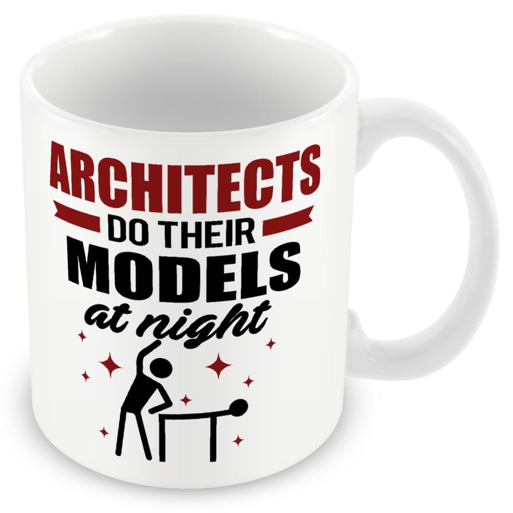 Mug Gift for Architect - Architects Do Their Models at Night