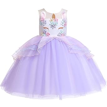 Adorel Mädchen Tüllkleid Festlich Tütü Ärmellos Knielang