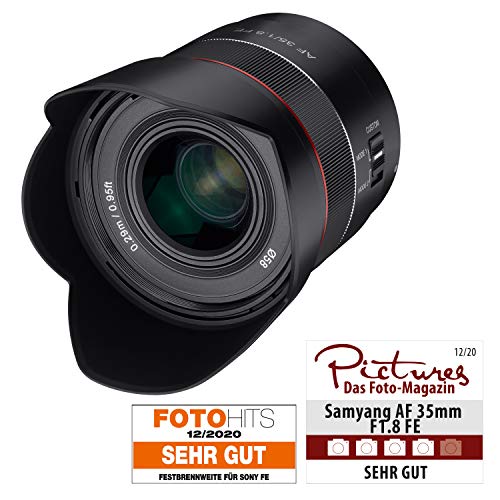 Samyang AF 35mm F1,8 FE für Sony E-Mount Vollformat & APS-C, ultra leichtes Weitwinkelobjektiv mit 63,6° Bildwinkel & schnellem Autofokus, Festbrennweite für Sony Alpha A7 III A7C A7C II A7C R – Bild 3