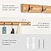 LANGRIA Wall Mounted Floating Rack Coat Hook with Foldable 5 Hooks Storage Shelf for Hanging Clothes Hat Towel Umbrella in Living Room, Bedroom, Kitchen, Bathroom
