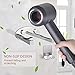Hair Dryer Hanger Wall Mount Blow Dryer Holder Stainless Steel Metal Plug Holder Wall Holder with Self Adhesive Hooks for Bathroom Bedroom
