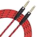 KLIQ Guitar Instrument Cable, 10 Ft - Custom Series with Premium Rean-Neutrik 1/4