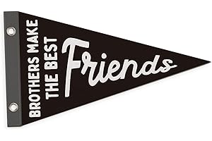 MOFUYU Boys Room Decor Banner,Brothers Make The Best Friends Wall Hanging Pennant Felt Banner Flags Wall Sign Decor Gift for Classroom,Nursery,Bedroom Playroom Game Dorm Room 7.4x14 Inch