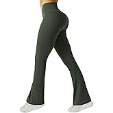 FireSwan Women's Flare Yoga Pants V Waist Flared Leggings High Waisted Bootcut Workout Pants Tummy Control